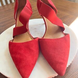 Corso Como Red Suede Heels